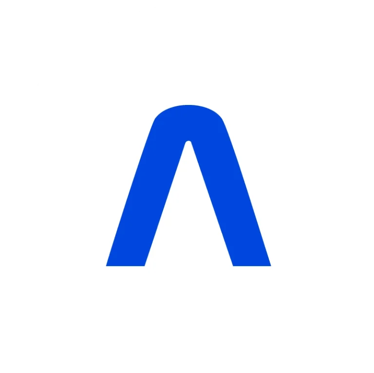 The brand icon for Avenue Fitness in Canggu, featuring a stylized blue letter 'A' inside a clean white circle.